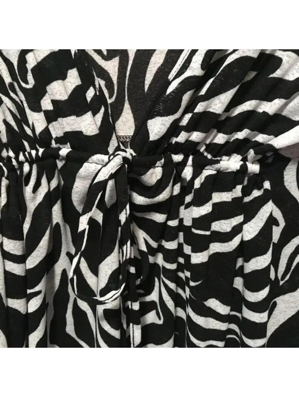 Inc Black and White Zebra Print Dress with 3/4‎ Sleeves